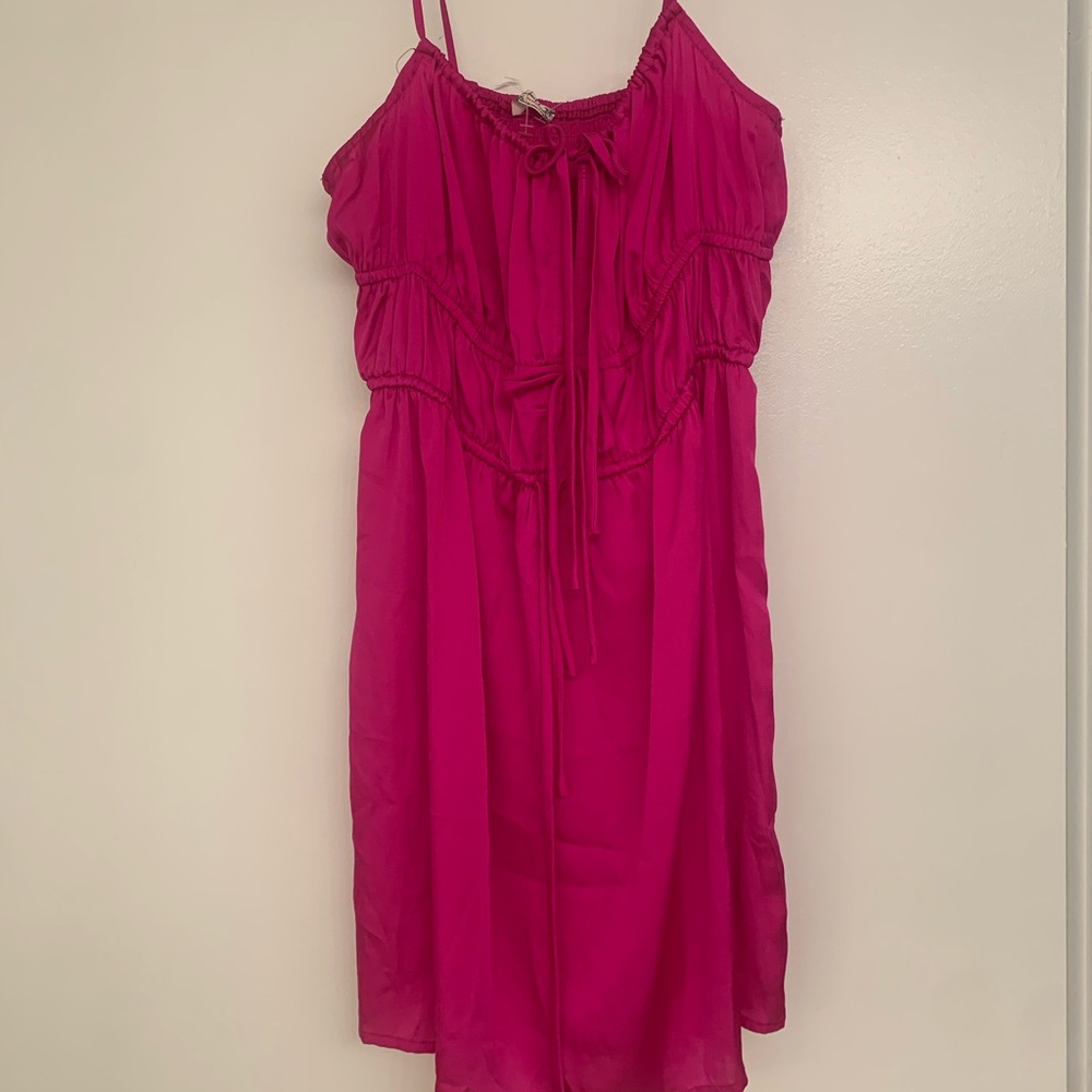 Hot pink free people dress